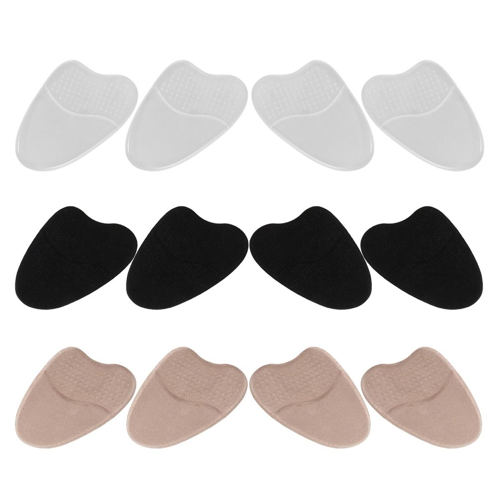 BELLIFFY Womens High Heeled Shoes Insoles 6 Pairs Forefoot Gel Pads Non-Slip Ball of Foot Cushion Inserts for High Heels Flats and Sneakers Comfortable Foot Support