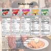 BBOM Korean Tteokbokki Rice Cake 5 Flavor Variety Pack (Sweet, Spicy, Rose, Basil Cream & Cheese) | 5 x 5.19oz (147g) view 2