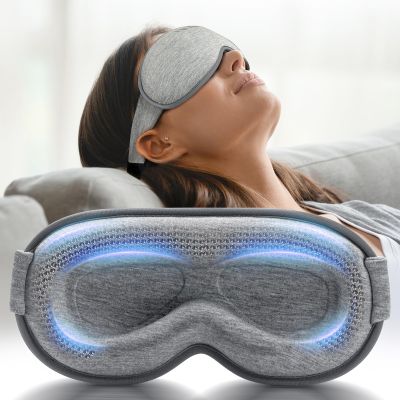 120 Pack Weighted Eye Mask for Sleeping - Blackout Sleep Mask for Women Men, FACEMOON Lash Extension Eye Covers,3D Contoured, Airplane Travel Essentials, Blindfold for Meditation,Nap, Home (Gray)