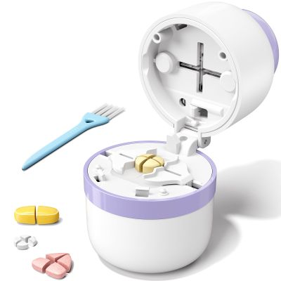Daviky Pill Cutter 1/4, Adjustable Pill Cutter Splitter for Small and Tiny Pills with Accurate Alignment, Dual Safety Blades, Tablet Cutter for Small or Large Pills, Vitamins, Medication