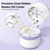 Daviky Pill Cutter 1/4, Adjustable Pill Cutter Splitter for Small and Tiny Pills with Accurate Alignment, Dual Safety Blades, Tablet Cutter for Small or Large Pills, Vitamins, Medication view 2