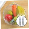 MAGICLULU 2 Rolls 25cm 45m Disposable Pe Food Cling Wrap with Slide Cutter Airtight Food Grade Plastic Wrap for Kitchen and Vegetable Fruit Preservation view 3