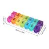 Medicine Storage Pill Organizer, 18.5x7.2x3.3cm PP ABS Anti-Moisture Tablets Sorter with 14 Detachable Compartments, Handy Accessory for Travel, Daily Use view 2
