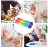 Medicine Storage Pill Organizer, 18.5x7.2x3.3cm PP ABS Anti-Moisture Tablets Sorter with 14 Detachable Compartments, Handy Accessory for Travel, Daily Use view 4