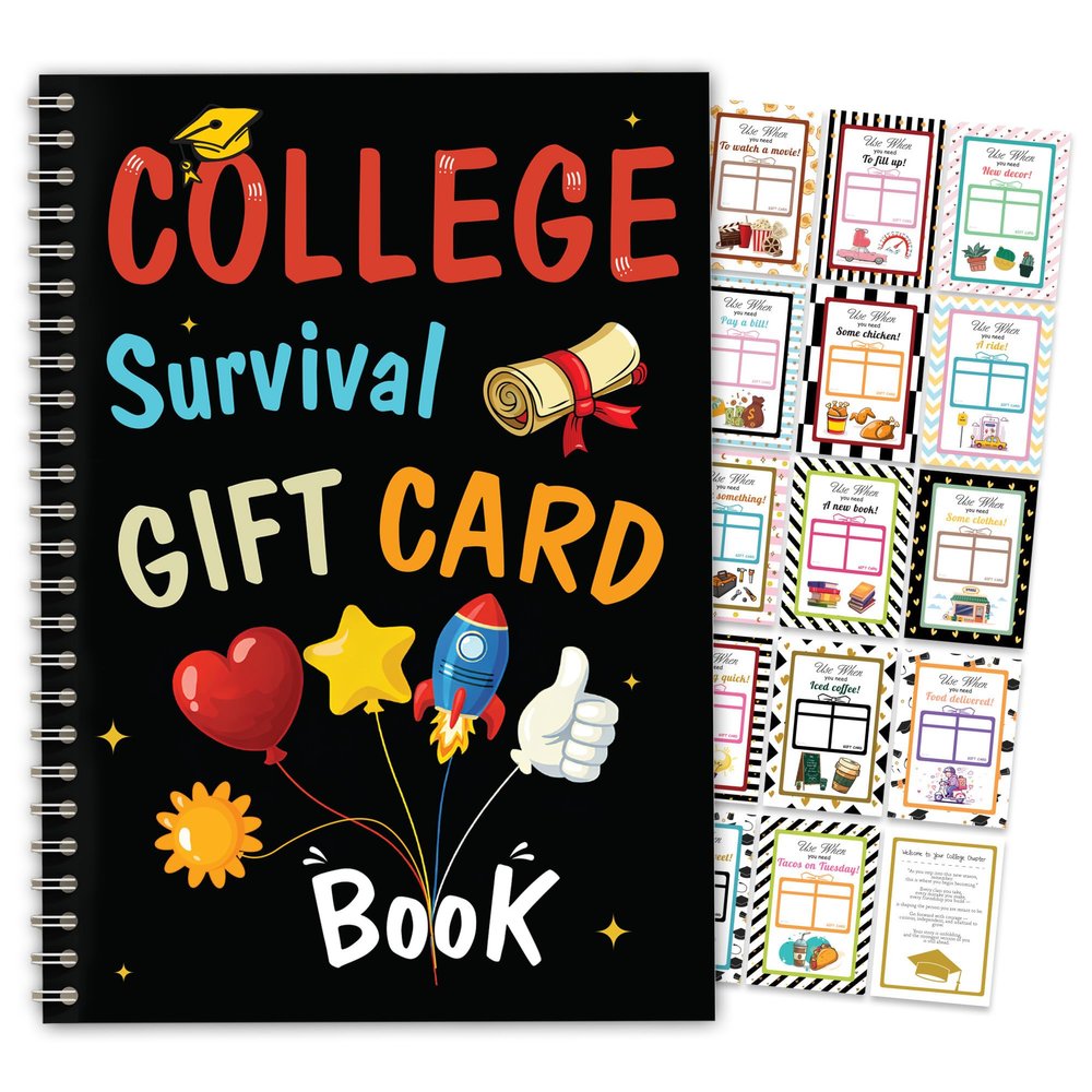 College survival gift card book - Graduation College Gift Card Book 2026 open when envelopes fo Graduation college student Graduation Gifts for High School Survival Gifts Card Booklet Holder Book