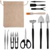 12 Pcs Mini Succulent Tools Set with Storage Pouch, Small Gardening Tools for Cacti Succulents Transplant, Pruning & Plant Care, Wooden Hand Tools Kit for Indoor Outdoor Garden view 1