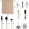 12 Pcs Mini Succulent Tools Set with Storage Pouch, Small Gardening Tools for Cacti Succulents Transplant, Pruning & Plant Care, Wooden Hand Tools Kit for Indoor Outdoor Garden view 3
