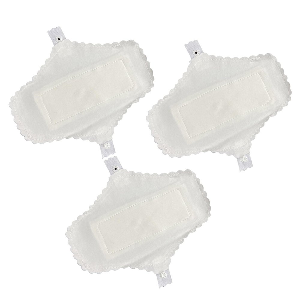 Balacoo Reusable Cotton Menstrual Pads 3pcs Set with Leakproof Waterproof Layer Breathable Washable Feminine Hygiene for Daily Maternity Use