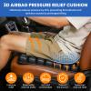 JUMPOW Inflatable Seat Cushion for Travel & Office Chairs, Pressure Relief Air Travel Cushion with Pump for Long Sitting, Car Seats, Airplane Travel Seat Cushion, Portable & Comfortable view 2
