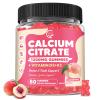Calcium Citrate Gummies 1200 mg with Vitamin D3, K2 for Bone, Muscle & Immune Support, High Absorption Chewable Calcium Supplements for Women & Men, Sugar Free, Vegan, Peach Flavor, 60 Chews view 1