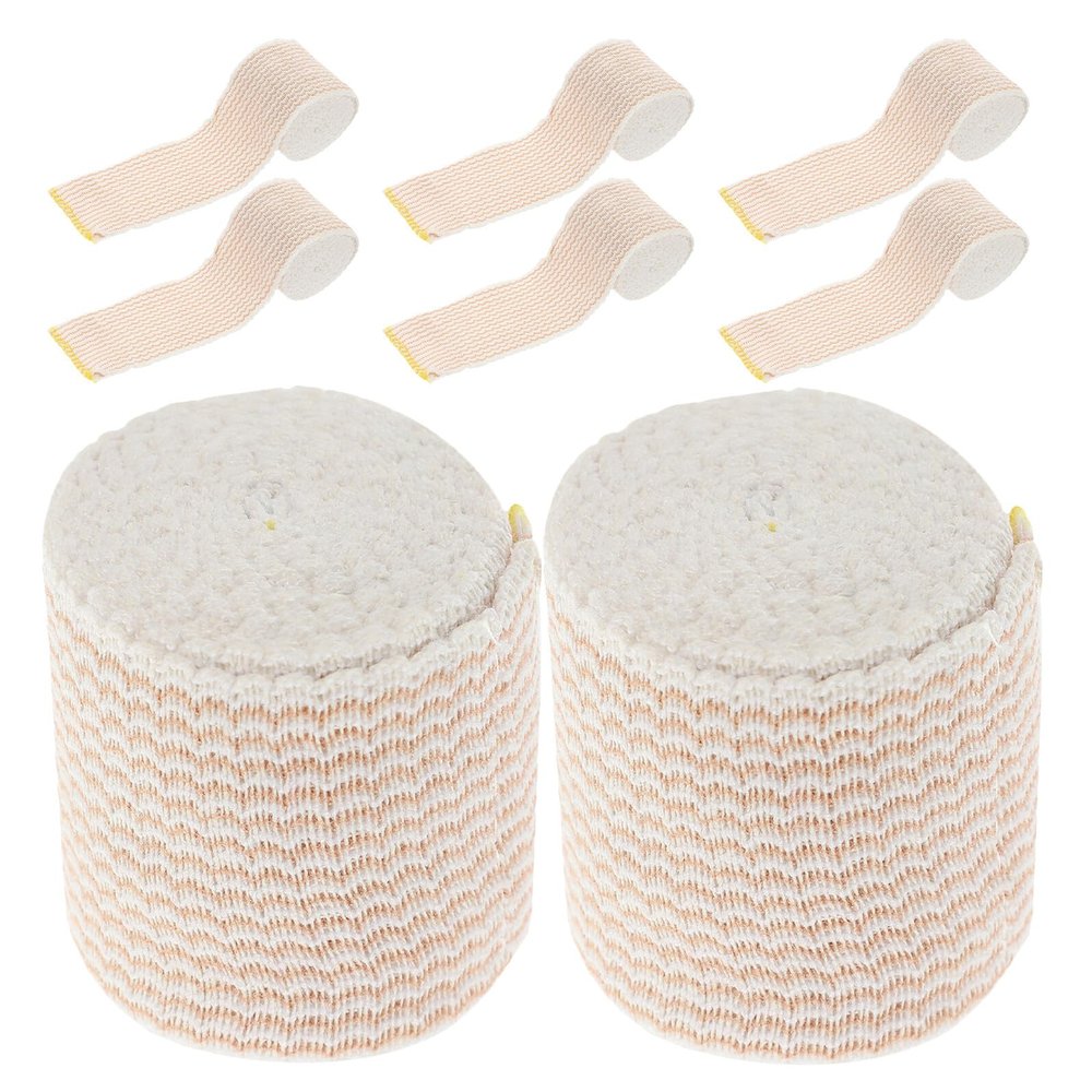 POPETPOP 8 Rolls Athletic Sports Bandage Wrap with High Elasticity and Breathable Material, Adjustable Fixation Tape for Wrist, Ankle, Knee Support and Injury Prevention in Outdoor