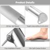 NineLife Basics Wall Mount Shower Foot Rest, 11.4 in Foot Ledge for Shaving, Stainless Steel, Anti-Slip Corner Rest, Silver Finish view 3
