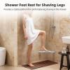 NineLife Basics Wall Mount Shower Foot Rest, 11.4 in Foot Ledge for Shaving, Stainless Steel, Anti-Slip Corner Rest, Silver Finish view 4