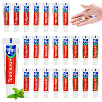 500 Tubes Travel Size Toothpaste in Bulk, Mini Small Toothpaste Mint Flavor Toothpastes for Guests Homeless Hotel Charity Toiletries Camping, 0.176oz/5g