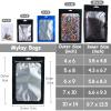 100-pack 7.8 x 11.8 Inch Large Mylar Bags with Clear Window Resealable Foil Pouches for Food Storage Smell Proof Edible Packaging Bag for Jewelry Small Business Shipping Bags, Matte black view 3