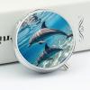 Dolphins Underwater Pill Organizer 3 Compartment Round Small Pill Box for Pocket Purse Portable Pill Case Travel Pill Container Compact Medicine Holder for Vitamin Cod Liver Oil Supplement view 4