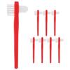 Amosfun 8pcs Dual Head Dentures Brush Dental Toothbrush Appliance Cleaner Hard Bristles False Teeth Cleaning Brush Oral Care for Denture Maintenance