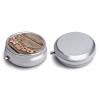 Decoration on Wooden Wall Pill Organizer 3 Compartment Round Small Pill Box for Pocket Purse Portable Pill Case Travel Pill Container Compact Medicine Holder for Vitamin Cod Liver Oil Supplement view 3
