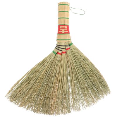 NULYLU Handmade Woven Small Bed Broom with Handle, Manual Household Cleaning Brush for Indoor Dusting and Desk Sweeping, Traditional Straw Material Suitable for Home and Restaurant Use