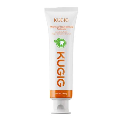KUGIG Toothpaste for Sensitive Teeth, Gentle Enamel Care, Helps Support Gum Care & Plaque Control, Strengthens Enamel, Fresh Breath for Daily Use 3.5 Fl Oz (One Pack)