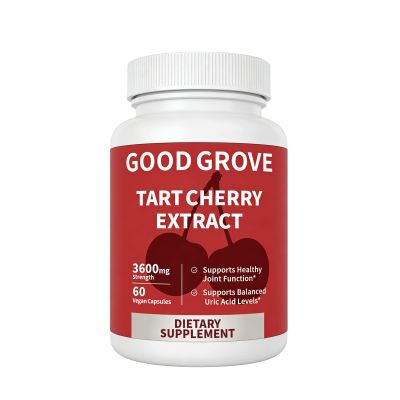 GOOD GROVE Tart Cherry Extract Capsules, GoodGrove Tart Cherry Extract Supplement, Cold Pressed 10:1 Extract, 60 Capsules (1 PC)