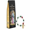 Guadalupe Inspired 2-Piece Faith Set, Catholic Bracelet & Mexican Ground Coffee Gift, Devotional Beaded Stretch Bracelet with Medal Charm, Religious Gift for Women & Men view 1