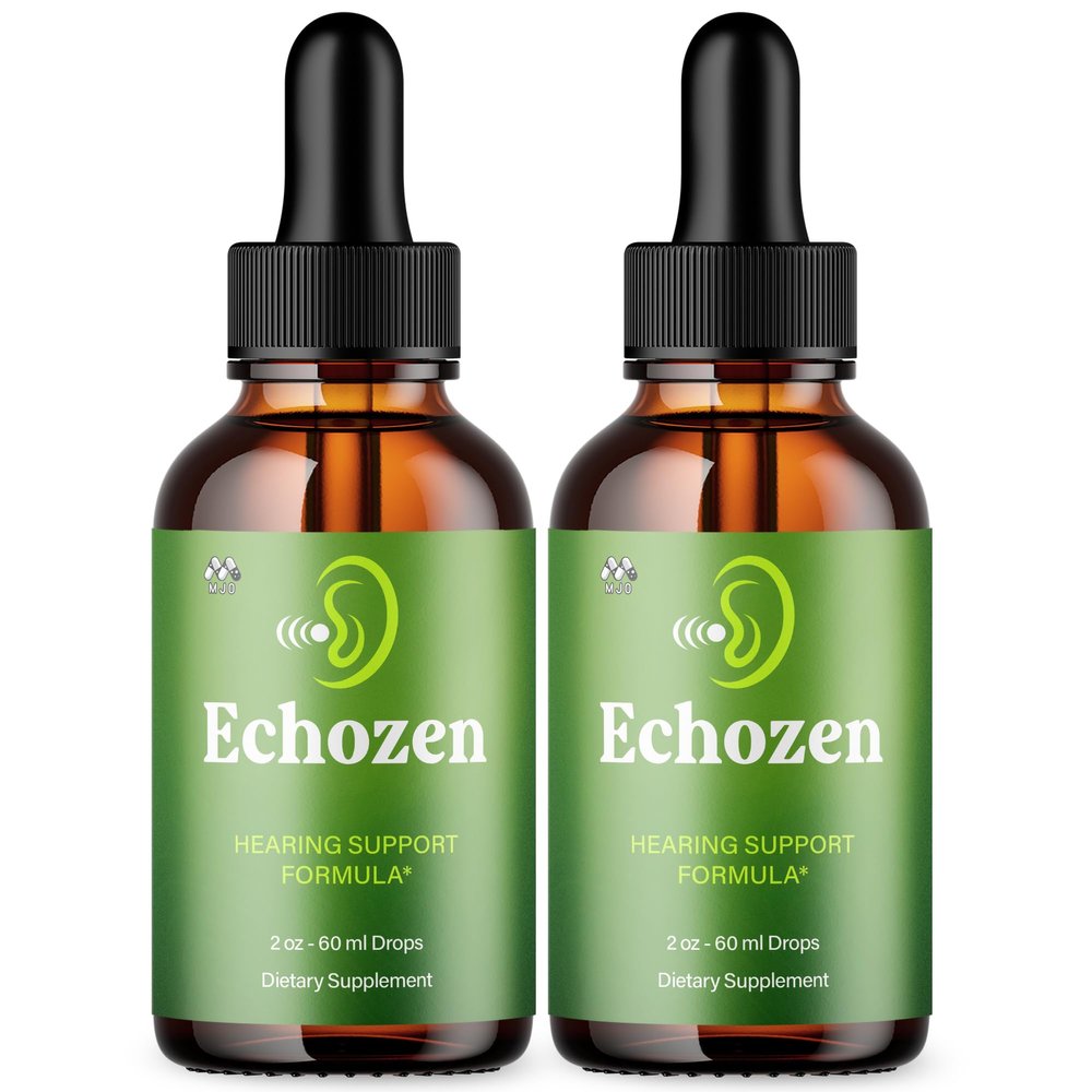 (2 Pack) Echozen Drops, Official Echo Zen Drops with All Natural Ingredients, Advanced Optimal Ear Health and Hearing Wellness Support with Maximum Strength Vitamins for Women and Men (60 Servings)