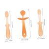 Housoutil Silicone Toothbrush Set 3pcs with Tongue Cleaner Soft Newborn Oral Care Tool Dental Hygiene for Boys view 2