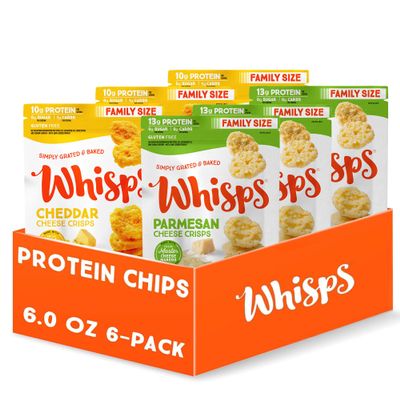 Whisps Cheese Crisps Variety Pack, Protein Chips, Gluten Free, 6 Oz, 6 Pack