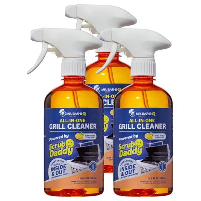 Grill Cleaner 3 Pack Grill Cleaner for Outdoor Grill BbqCleaner Spray and Griddle Cleaner Cleaning Kit with Grill Cleaning Tools and Citrus Cleaner