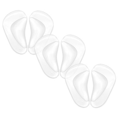 DOITOOL 3 Pairs Gel Forefoot Pads for Women High Heels Shoe Inserts, Soft Triangle-Shaped Ball-of-Foot Cushions Arch Support for Flat Feet and Plantar Fasciitis Relief