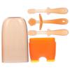 HOODANCOS Silicone Toothbrush 3pcs for Infants Tongue Cleaner Soft Bristles Oral Care Oral Cleaner in Warm Orange view 1