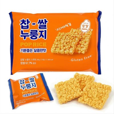 Korean Sweet Nurungji Pop Crackers () Crispy Glutinous Rice Snack, Healthy Roasted, ASMR Texture, Individually Packed (Sweet Nurungji Pop - 10.2oz (288g))