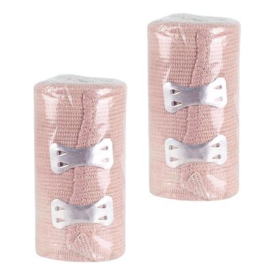 PRETYZOOM 2pcs High Elastic Compression Wrap Bandages, Breathable Sports Guard Wraps for Hands and Feet, 7.5cm X 4.5m Elastic Support Straps for Outdoor Exercise and Injury Protection