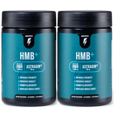 InnoSupps HMB+, 1500mg HMB Supplement, 50mg Astragin, 80 Servings