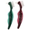 NULYLU Dual-Head Dentures Brush 2pcs with Hard Bristles for Oral Care and Maintenance, False Teeth Cleaning Tool for Seniors and Elderly, Dental Appliance Care Brush for Effective Denture view 1