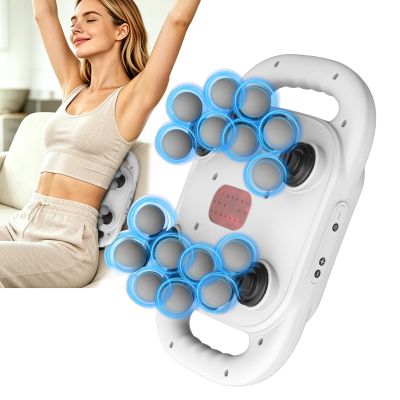 16 Head Massage Gun, Deep Tissue Percussion Massager for Back, Legs, Shoulders, Feet, Neck, Waist, Arms, Muscle Relief Body Massager with 9 Modes and 9 Intensities for Men and Women (White)