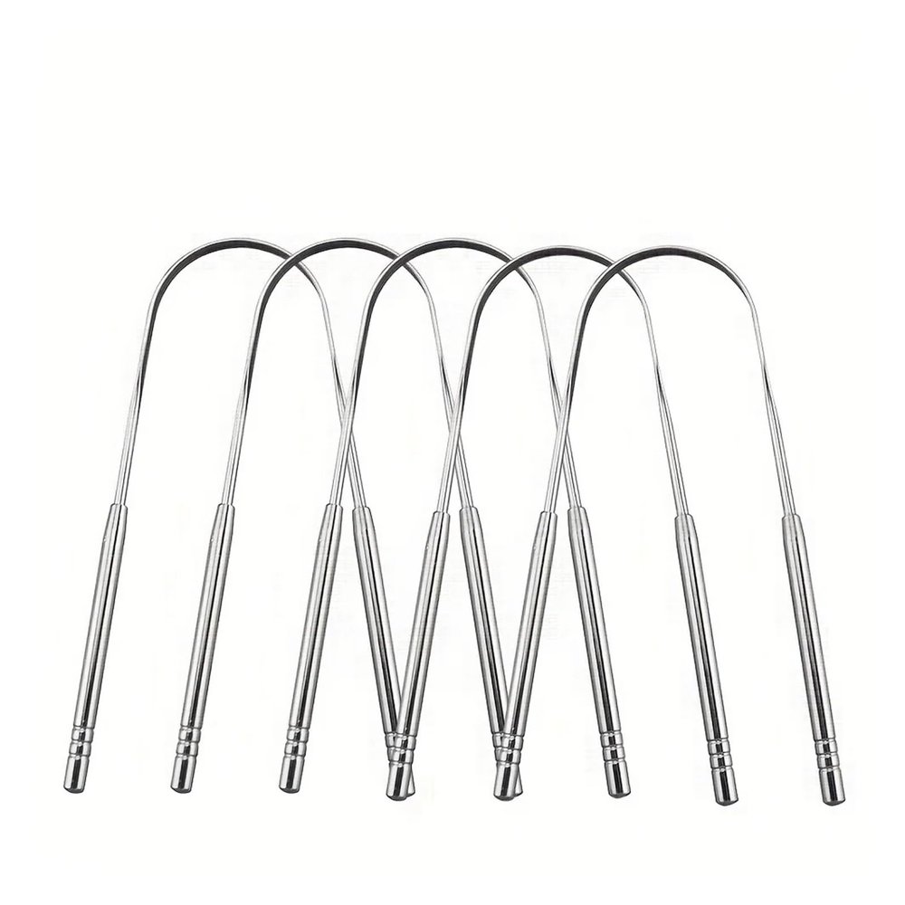 5pcs Household Tongue Cleaning Scraper Reusable For Men And Women Tool Washable Box(5pcs(pp bag))