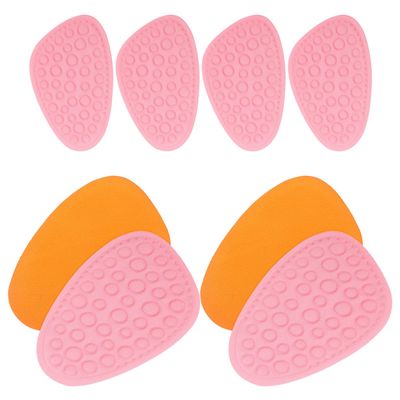 Homoyoyo 4 Pairs Womens High Heel Insoles Forefoot Pads, Thickened Breathable Metatarsal Cushion Grip Pads for Relief, Reusable Shoe Inserts for Comfort and Anti-Slip