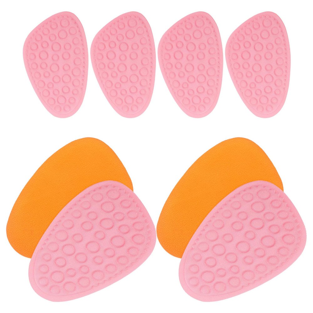 Homoyoyo 4 Pairs Womens High Heel Insoles Forefoot Pads, Thickened Breathable Metatarsal Cushion Grip Pads for Relief, Reusable Shoe Inserts for Comfort and Anti-Slip