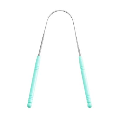 1pcs Stainless Steel Tongue Scraper with Storage Case(Blue)