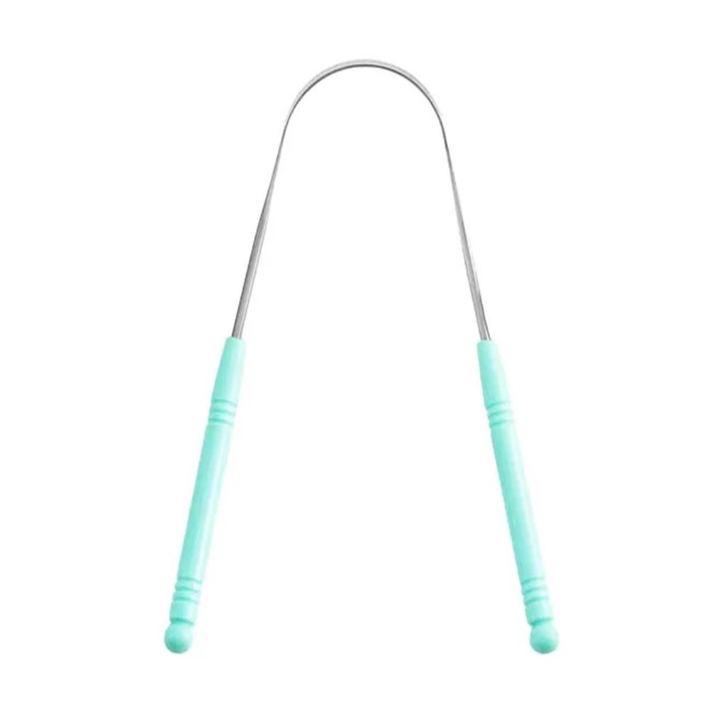 1pcs Stainless Steel Tongue Scraper with Storage Case(Blue)