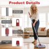 Spin Mop Replacement Head Set for O Ceda Mop RinseClean 2-Tank System, 3 Pack Mops Heads Replacements + Scrub Brush + 30-58" Handle & Base, Microfiber Mops Head Floor Mop Refill Kit view 3