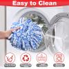 Spin Mop Replacement Head Set for O Ceda Mop RinseClean 2-Tank System, 3 Pack Mops Heads Replacements + Scrub Brush + 30-58" Handle & Base, Microfiber Mops Head Floor Mop Refill Kit view 4