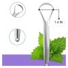 1/3/5/10Pcs Portable Single Layer Tongue Scraper Reusable Stainless Steel Fresh Breath Maker(3pcs) view 2
