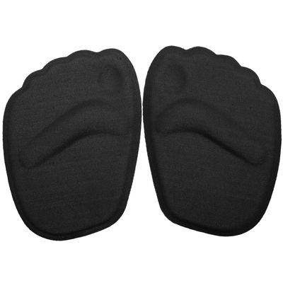 Toyvian 2pcs Gel Forefoot Pads Ball of Foot Cushions Soft Silicone Metatarsal Inserts for Women High Heels Relief Shoe Inserts Black