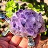 NsmjodStone Crystal Cluster Tortoise - Chakra Reiki Amethyst and Citrine Healing Stone, Raw Mineral Specimen for Home Decor, Carving Collection Spiritual Gift (Rose Quartz) view 2