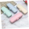 LIFKICH Thickened Plastic Pill Organizer Box 2pcs, Beige Portable Medicine Storage Container with Divided Compartments for Travel and Home Use view 3