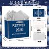 RTMISA 2026 Retirement Gift Bag with Tissue Paper and Greeting Card 2026 Retired Gifts Wrapping Bag for Men Women Coworker Teacher, Blue & Silver Retirement Party Decorations Supplies view 2