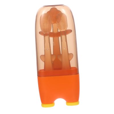 Baluue Silicone Tongue Cleaner and Toothbrush 3pcs, Soft Newborn Oral Care Set for Mouth Cleaning and Teething Massage